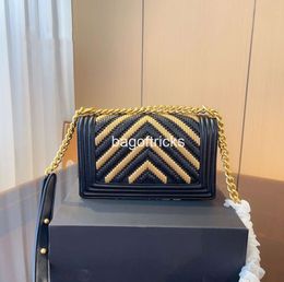 2023 New Popular Fashion Handbag Luxury Material Designer Bag Unique Advantages Charming Exotic Style Woven Black Gold