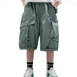 Trousers Boys Summer Pants Solid Color Boy Casual Style Children Short Teenage Clothes 6 8 10 12 14