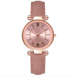 McyKcy Brand Leisure Fashion Style Womens Watch Good Selling Pink Leather Band Quartz Battery Ladies Watches Wristwatch3305