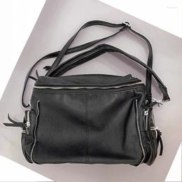 Evening Bags Korean Casual For Women Luxury Designer Handbag Purses 2024 In PU Multiple Pockets Moto & Biker Large Capacity Shoulder