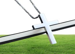 Pendant Necklaces EyeYoYo Classic Blank Prayer Christ Stainless Steel Men Women Religion Lucky Jewelry19804545