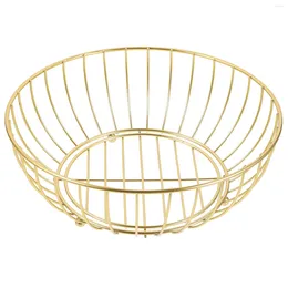 Decorative Figurines Metal Wire Fruit Basket Food Storage Container Vegetable For Kitchen