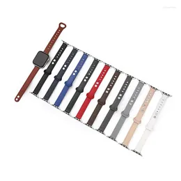 Watch Bands Wholesale 10PCS/Lot 38mm 40mm 41mm 42mm 44mm 45mm Band Strap Genuine Cow Leather Black Red Blue Coffee 11 Colors