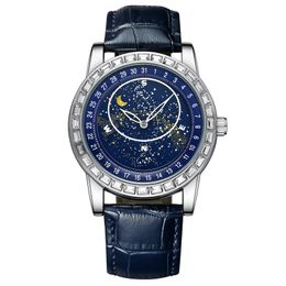 New Blue planet watches high-grade diamond-encrusted automatic mechanical watch mens watch mens machinery