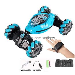 Rc Car Gesture Toys 4Wd Remote Control Hand Controlled All Terrains Monster Trucks Stunt S With Lights Music Drop Delivery Dhmyh