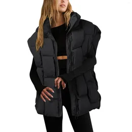 Women's Vests Lightweight Coat Winter Oversized Puffy Vest Coats Stand Collar Sleeveless Loose Women Clothes 2023