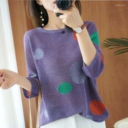 Women's Sweaters Pullover Round O Neck Graphic Knitted Top For Women Ladies Crochet Designer Cold Winter Jumper Modern In Knitwear