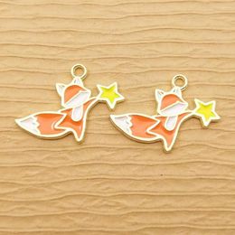 Charms 10pcs Enamel Star Charm For Jewellery Making Necklace Animal Pendant Bracelet Accessories Earring Diy Craft Supplies