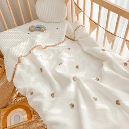 Blankets Cotton Muslin Swaddle For Born Baby Receiving Blanket Wrap Infant Sleeping Quilt Bed Cover