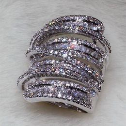 Full Princess Cut Luxury Jewelry 925 Sterling Siver 925 Sterling Silver White Sapphire Simulated Diamond Gemstones Wedding Women R269R