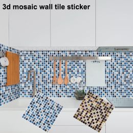 Wall Stickers Vividtiles Marble Vinyl Wallpaper Sqaure Sticker Peel and Stick Bathrom Kitchen Mosaic Decals 231212