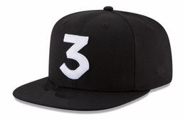 2017 Popular chance the rapper 3 Hat Cap Black Letter Embroidery Baseball Cap Hip Hop Streetwear Strapback Snapback Sun Hat Bone9325367