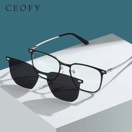 Sunglasses Frames Ceofy Men Glasses Frame Magnetic Polarised Sunglasses Myopia Prescription Fashion Glasses Frame For Men Women 231211