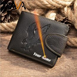 Wallets MVA Engrave Mens Fashion Small Wallet Men Genuine Leather Card Vintage Male Cartera Pocket Money Bag 7288230W