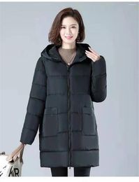Women's Trench Coats Thicken Parkas Winter Down Cotton Jacket 4XL 5XL 6XL Loose Female Warm Long Coat Windproof Hooded Outerwear