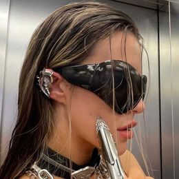 New Spicy Girl Y2K Sunglasses Technology Future Sense Connected Millennium Same Style Sunglasses Cyber Bounce Glasses 1214
