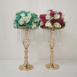 Exquisite Flower Vase Twist Shape Stand Golden/ Silver Wedding/ Table Centrepiece 51 CM Tall Road Lead Home Decor