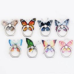 Phone Ring Holder Stand Butterfly Phone Ring Stand Holder 360 Rotation Finger Ring Grip Stand for Cellphones Smartphones and Tablets LL