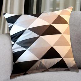 Pillow Cover With Hidden Zipper Fade-Resistant Super Soft Wear Resistant Geometric Print Pillowcase Decoration