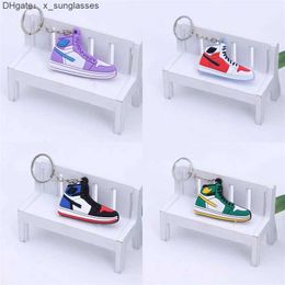 Keychains Lanyards Fashion Accessories Sneaker Keychain Sport Celebrity Figure Basketball Shoes Key Holder Woman Men Kids Otsam