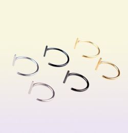 5Pcs Lip Rings Neutral Punk Cshaped Lips Clip Fake Piercing Jewelry Diaphragm with Perforated Hoop80734722167654