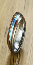 Vnox 8mm Tungsten Carbide Ring for Men Wood Pattern Colored Unique Wedding Band Casual Gentleman Anel Jewelry Y11283472351