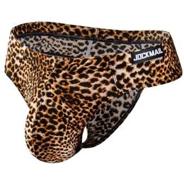 Jockmai nova moda impressa python padrão roupa interior masculina sexy cuecas de festa cintura baixa sem costura esportes natação cuecas