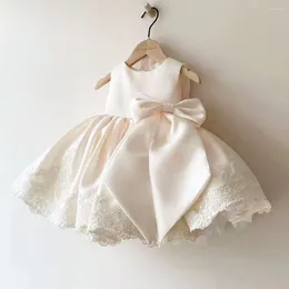 Girl Dresses Boutique Summer 2024 Sleeveless Pink Ivory Infant Puffy Baby Toddler Girls Princess Tutu Dress