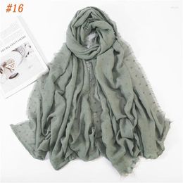 Scarves Cotton And Linen Scarf Women's Solid Color Sun Protection Large Shawl Artistic Style Bag Headscarf