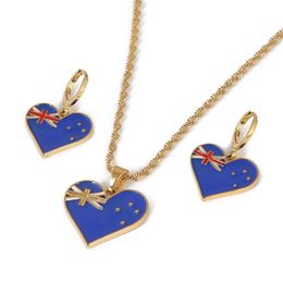 Australia Flag Pendant Necklaces Earrings Women Country Jewellery Australian Charm Gift302P