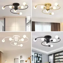 Ceiling Lights Iron Chandelier Lamp Modern Style Bedroom Light Surface Installation 220V Dining Room