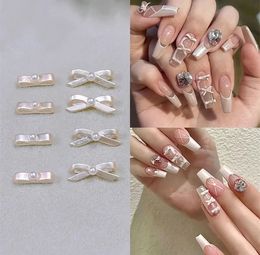 Nail Art Decorations 100PC Ballet Shoes Bow Tie Nails Pink Dancing Girl Kawaii Bow Nail Art Decor Ornament French UV Polish Manicure Ballet Bows HJ10 231211