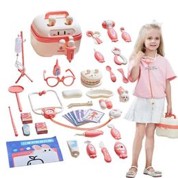 Tools Workshop Kids Doctor Toys Simulation Kit Dentist Box Role Play Boys Girls Pretend House Set For 231211