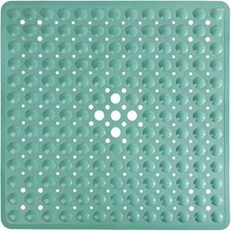 Bath Mats Square Non-Slip Bathtub Bathroom Suction Cups Drain Holes Machine Washable 53x5 3cm 21x21 Inch