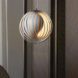 Italy Designer Rotary Moon Pendant Lamps Living Room Light Modern Minimalist el Restaurant Cafe Bar Circle Pendant Light322E