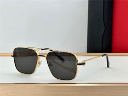 New fashion design square sunglasses 0388S classic K gold frame versatile shape simple and popular style high-end outdoor UV400 protection glasses