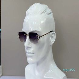 Men Designer Sunglasses Outdoor Fashion Women Vintage Frameless Square Small Rimless Eyewear Anti-Reflective Optical