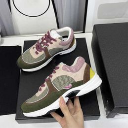 Luxury Designer Running Shoes Channel Sneakers Women Lace-Up Sports Shoe Casual Trainers Classic Sneaker 852