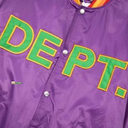 2024 Satin Baseball Coats Designer Mens Pilot Galleries Dept Jackets Uniform Galleryes Womens Embroidered Print Denim Fashion Lanvin 733