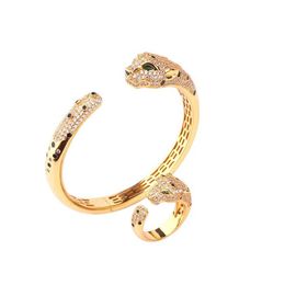 Bangle Luxury Fashion Classic Animal Head Shape Bracelet With Open Ring Europe Dubai The Jewellery Gift B1269Bangle272h