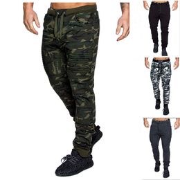 Männer Warme Kordelzug Slim Fit Camo Jogger Hosen Gym Athletische Jogginghose Winter Herbst Casual Camouflage Fitness Hose