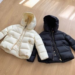 Women s Down Parkas Jacket Female Winter Short White Goose Thicken Warm Fashion European Style Coats Solid Color 231212