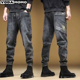 Men's Jeans Mens Dragon Embroidery High Quality Denim Pants Slim-fit Stretch Scratches Casual Jeans washed Jeans Pants pantnes hombre Q231213