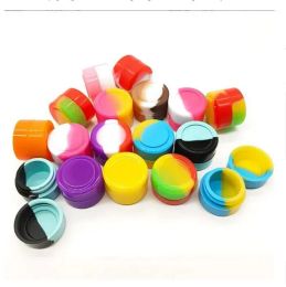 100pcs Silicone Jars Dab Wax Container 2ml Mini Food Grade Non Stick Oil Concentrate Slick Storage Jar LL