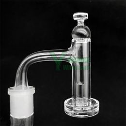 Full Weld Small Control Tower Banger Kit 16mmOD 64mm Tall Blender Quartz Dab Nail Includes a Terp Pillar and Long Tail Glass Stopper Carb Cap 10mm 14mm Male YAREONE