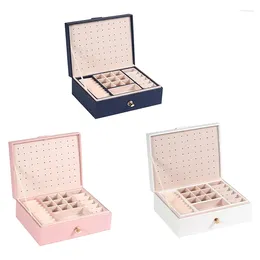 Jewellery Pouches Boxes Organiser Stud Earring For Women Girl Mens Necklace Holder Bracelet Storage Case