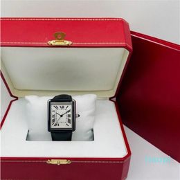 Fashion Mens Woman Watches Unisex Casual Wrist Watch 2 Size Roman Numerals Tank Design Multi Color Optional211u246M