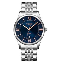 Men and women luxury fashion leisure business quartz watch waterproof steel strap watch