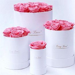 Eternal flowers holding bucket Valentine's Day gift box Rose decorative flower girlfriend wife romantic festival present269H