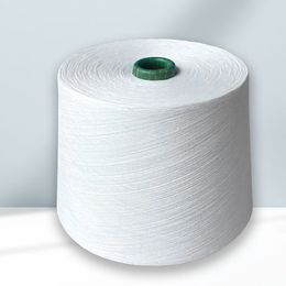 Manufacturer's direct sales of white polyester cotton yarn for clothing